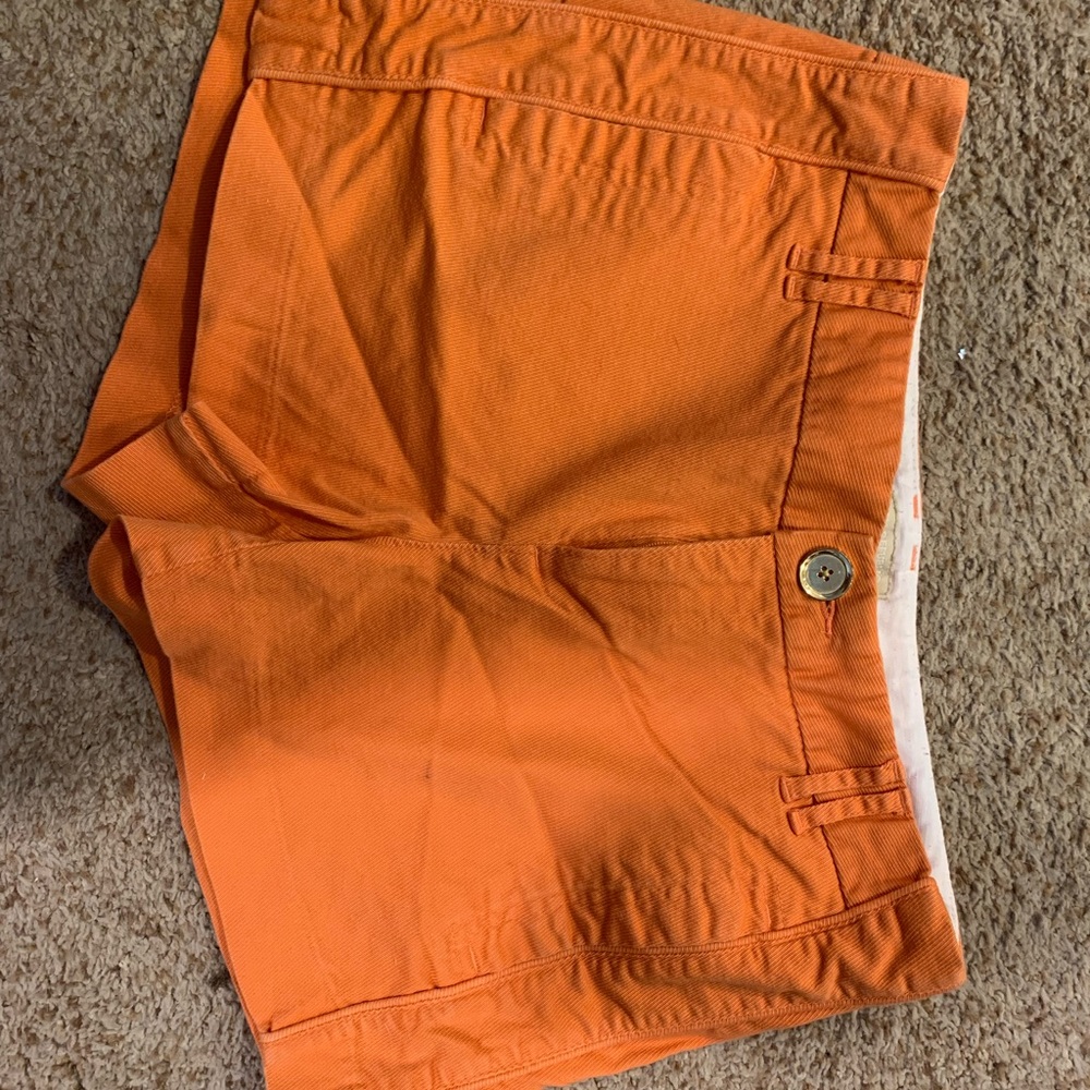 Banana republic bright orange jean shorts